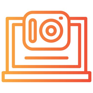 kamera web simgesi. Vektör illüstrasyonu