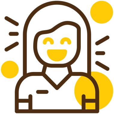 Gülümseyen bir kadının vektör çizimi