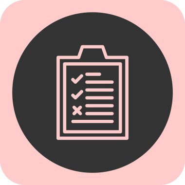 Yapılacaklar listesi simgesi soyut bir grupta izole edildi