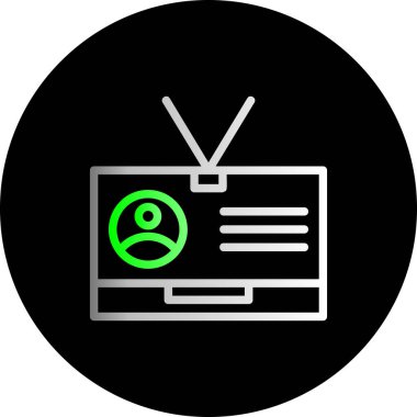 Eşsiz Tv Vektör Satır Simgesi