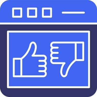 Başparmak yukarı simgesi. vektör illüstrasyonu