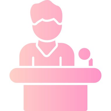 Kadın doktor simgesi, vektör illüstrasyonu