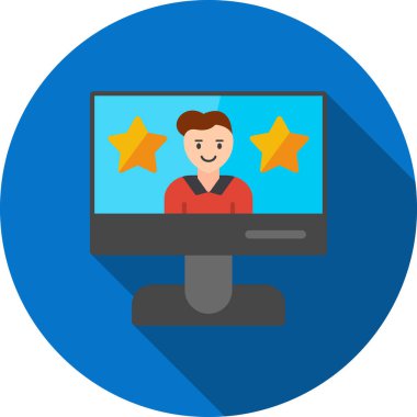 Müşteri hizmeti simgesi, düz stil