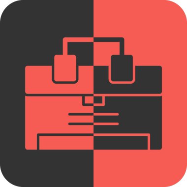 Modern ofis ikonundan yoksun vektör illüstrasyonu