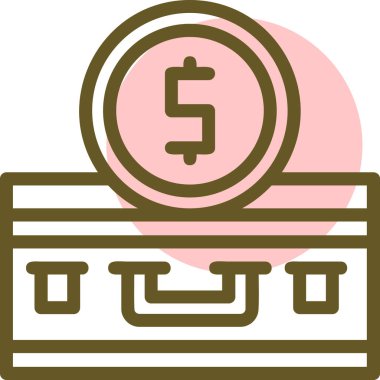 Para için. Web simgesi basit illüstrasyon