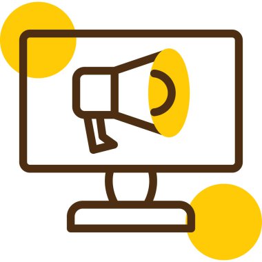 Reklam pazarlama tanıtım simgesi - taslak biçimi