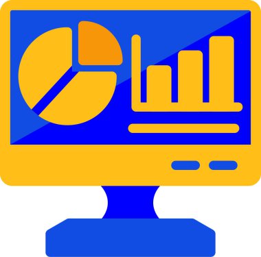 Analizler. Web simgesi basit illüstrasyon