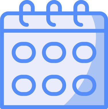 Dolu takvim tarihi simgesi - taslak biçimi