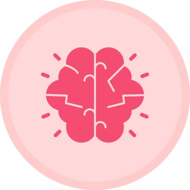 Beyin. Web simgesi basit illüstrasyon