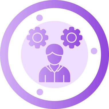 business man vektör simgesi modern çizgi çizimi