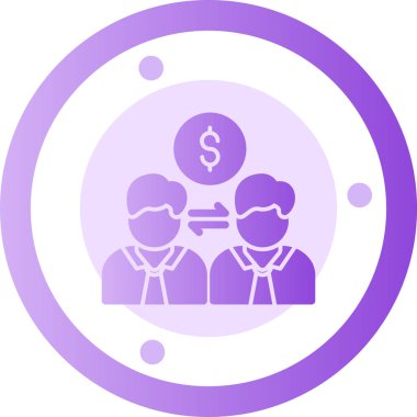 İş ve finans simgesinin vektör illüstrasyonu