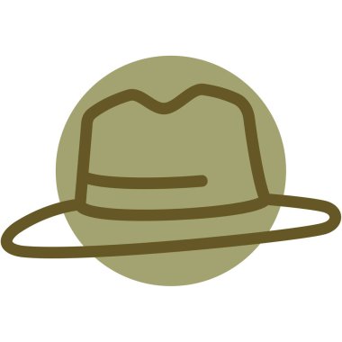 kovboy şapkası simgesi vektör illüstrasyon grafik tasarımı