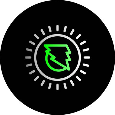 Yeşil enerji simgesinin vektör illüstrasyonu