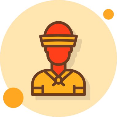 Bir insan simgesinin vektör illüstrasyonu