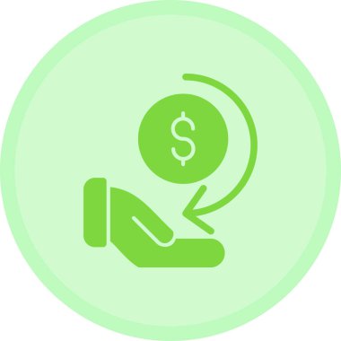 Dolar. Web simgesi basit illüstrasyon