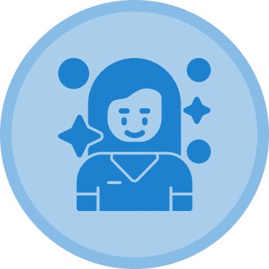 Bir kadın simgesinin vektör illüstrasyonu