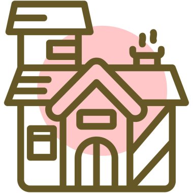 Bir ev simgesinin vektör illüstrasyonu