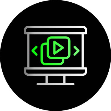 vektör lcd simgesi illüstrasyonu