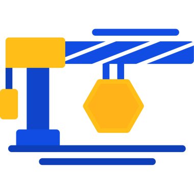 inşaat vinç simgesi, vektör illüstrasyon