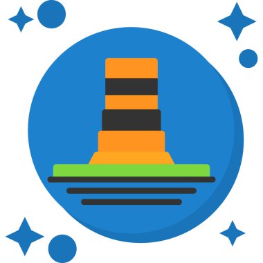 Deniz feneri simgesi, basit vektör çizim