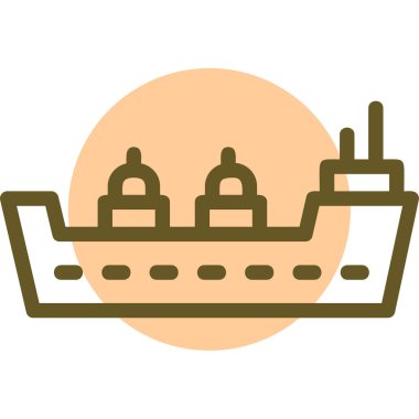 Gemi. Web simgesi basit illüstrasyon