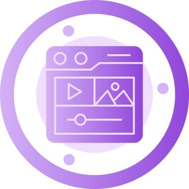 Video kamera simgesi. Web için video kamera vektör simgelerinin basit illüstrasyonu