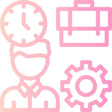 Zaman Yönetimi. Web simgesi basit illüstrasyon