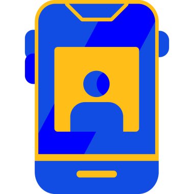 Beyaz arkaplanda izole edilmiş telefon simgesi ve vektör illüstrasyonu