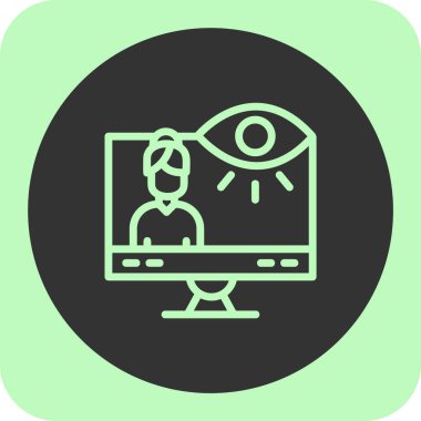 Bir dizüstü bilgisayar simgesinin vektör illüstrasyonu