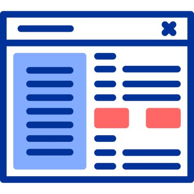 Web sayfası tasarım simgesi