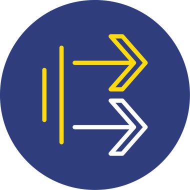 Eğilim biçimi izole edilmiş arkaplanda ok simgesi