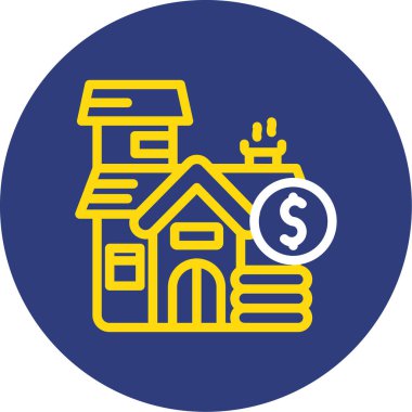 Para için. Web simgesi basit illüstrasyon