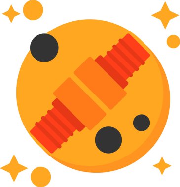 uzay gezegeni simgesi düz stil