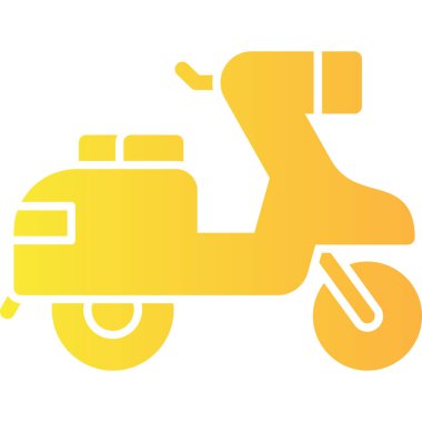 scooter düz renk simgesi