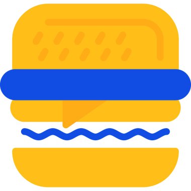 Hamburgerin hızlı simgesi - ana hatlarıyla