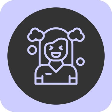 Maskeli bir kızın vektör çizimi