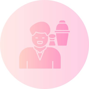 Şişeli şapkalı bir adamın vektör çizimi.