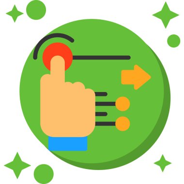 El imleç simgesi, vektör illüstrasyonu beyaz arkaplanda izole edildi