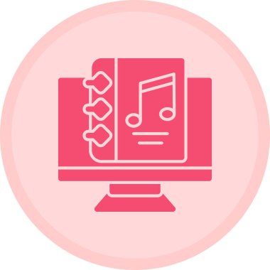 Müzik. Web simgesi basit illüstrasyon