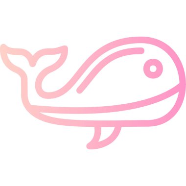 Balık ikonu. Web için balık vektör simgelerinin özet çizimi