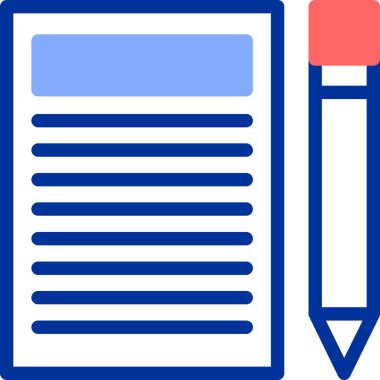 Kalem. Web simgesi basit illüstrasyon