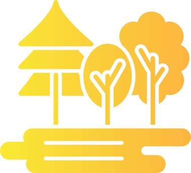 Vektör illüstrasyonu, ağaç simgesi