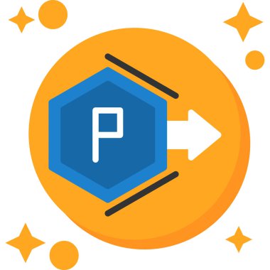 İşareti simgesi Otopark, illüstrasyon vektör