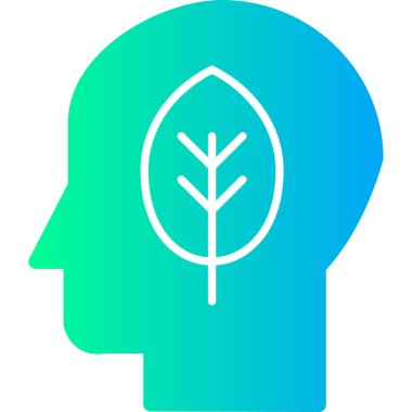 Beyin. Web simgesi basit illüstrasyon