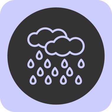 Yağmur simgesinin vektör illüstrasyonu