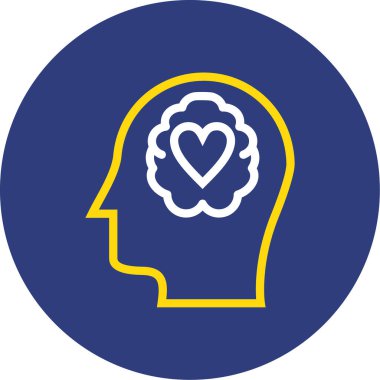 Bir beyin simgesinin vektör çizimi