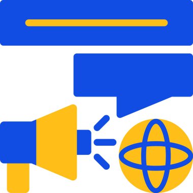 Konuşmacı. Web simgesi basit illüstrasyon