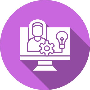 Bilgisayar. Web simgesi basit illüstrasyon