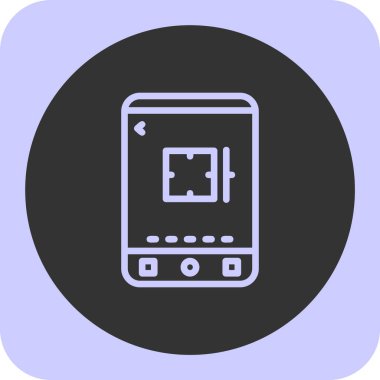 Cep telefonu. Web simgesi basit illüstrasyon