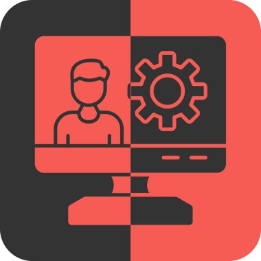 Bir bilgisayar simgesinin vektör illüstrasyonu